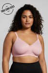 Zivame True Curv Double Layered Non Wired Full Coverage Super Support Bra - Silver Pink — thumbnail 1